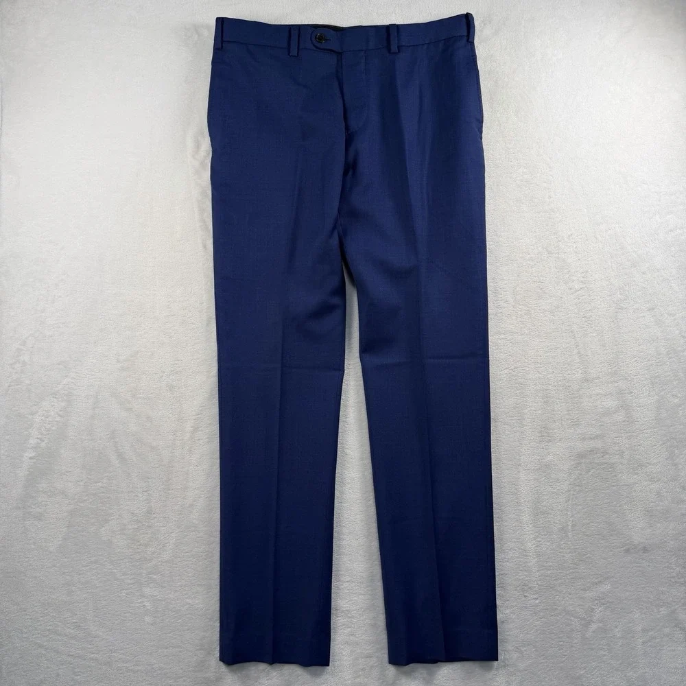 Indochino Royal Blue Suit Mens 38R Pants 30x29 100% Wool Slim Fit Career Wedding
